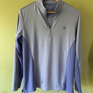 Peter Millar Blue Zip Up Sweater